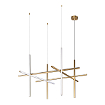 Люстра с 6-ю цилиндрическими плафонами на тонких тросах Trumpet tube варинант исполнения - 2 | Loft Concept в Челябинске