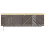 Длинная тумба с зеркальным декором Serena варинант исполнения - 7 | Loft Concept в Челябинске