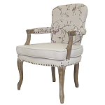 Кресло с изображением сакуры Aubrey Classical Armchair beige flax варинант исполнения - 3 | Loft Concept в Челябинске