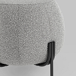 Пуф в ткани букле серого цвета Pikelet варинант исполнения - 3 | Loft Concept в Челябинске