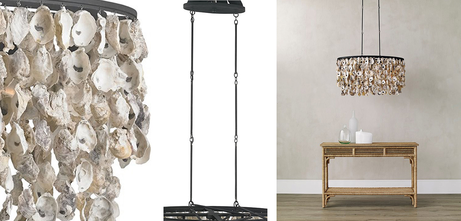 Люстра из натуральных ракушек Stillwater Oval Chandelier Люстра из натуральных ракушек Stillwater Oval Chandelier - Loft-Concept в Челябинске