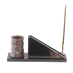 Настольный письменный набор из яшмы с часами Manager Organizer варинант исполнения - 3 | Loft Concept в Челябинске