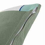 Подушка декоративная хлопковая мятного цвета с абстрактным принтом Elysian Flow Breeze варинант исполнения - 4 | Loft Concept в Челябинске