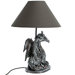 Настольная лампа с абажуром Дракон Silver Dragon варинант исполнения - 3 | Loft Concept в Челябинске