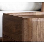 Прикроватный деревянный столик с 2-мя ящиками Moon Walnut Furniture варинант исполнения - 8 | Loft Concept в Челябинске