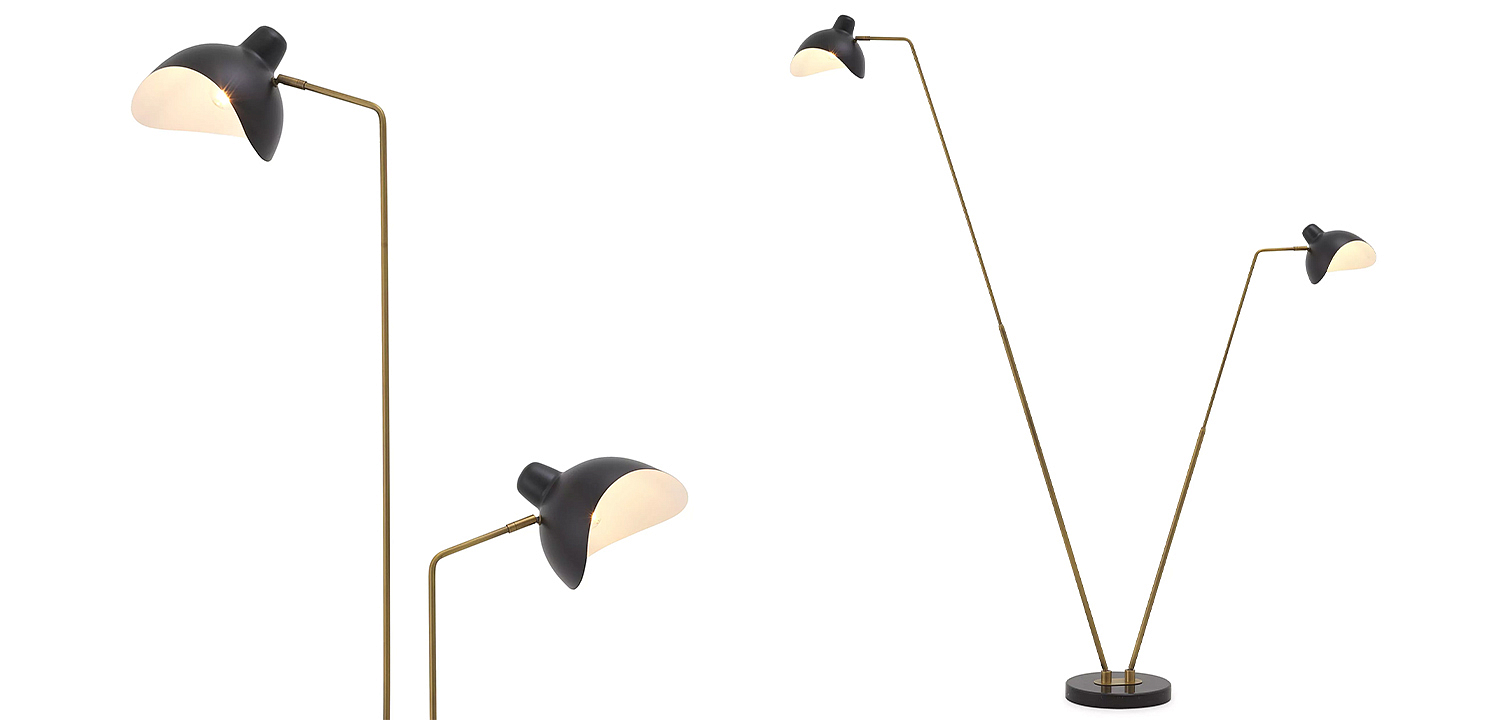 Торшер Eichholtz Floor Lamp Asta Double Торшер Eichholtz Floor Lamp Asta Double - Loft-Concept в Челябинске