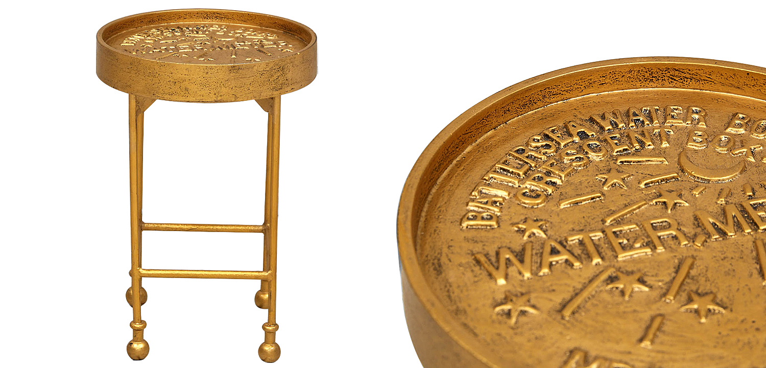 Приставной круглый столик Alain Gold Side Table Приставной круглый столик Alain Gold Side Table - Loft-Concept в Челябинске