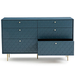 Комод с 6 выдвижными ящиками Scale Ornament Blue Chest of Drawers варинант исполнения - 3 | Loft Concept в Челябинске