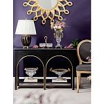 Чаша из прозрачного стекла с бронзовым ободком и фигурками бабочек Eden Garden варинант исполнения - 3 | Loft Concept в Челябинске