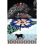 Большой Трехместный Диван с цветным принтом Qalakabusha Large Sofa варинант исполнения - 7 | Loft Concept в Челябинске