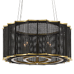 Люстра овальная в сочетании черного и золотого цвета Mesh Lighting варинант исполнения - 3 | Loft Concept в Челябинске