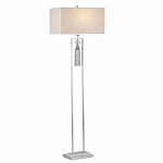 Торшер с прямоугольным тканевым абажуром на белом мраморном основании Silver Threads варинант исполнения - 4 | Loft Concept в Челябинске