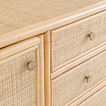 Длинный комод из ротанга с дверцами и ящиками Simone Rattan Chest of Drawers варинант исполнения - 5 | Loft Concept в Челябинске