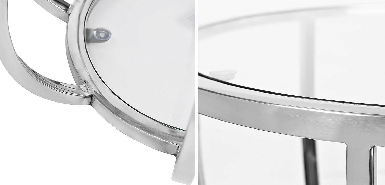 Приставной стол Fedric Side Table silver Приставной стол Fedric Side Table silver - Loft-Concept в Челябинске