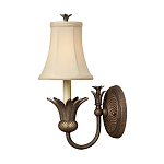 Бра с бежевым тканевым абажуром и декоративной чашей Hinkley варинант исполнения - 1 | Loft Concept в Челябинске