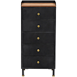 Высокий комод с 5-ю ящиками Cesar Black Chest of Drawers варинант исполнения - 1 | Loft Concept в Челябинске