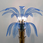 Торшер Glass Decorated Palm Floor Lamp Blue Листья Пальмы  варинант исполнения - 1 | Loft Concept в Челябинске