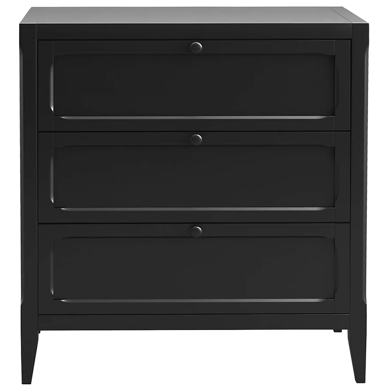 Комод с 3-мя ящиками черный Silva Black Chest of Drawers Черный Комод с 3-мя ящиками черный Silva Black Chest of Drawers Черный в Челябинске | Loft Concept