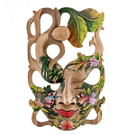 Маска деревянная резная расписная Tropical Paradise варинант исполнения - 3 | Loft Concept в Челябинске