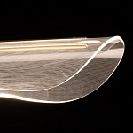 Люстра линейная с прозрачным волнообразным плафоном Wave Line варинант исполнения - 5 | Loft Concept в Челябинске