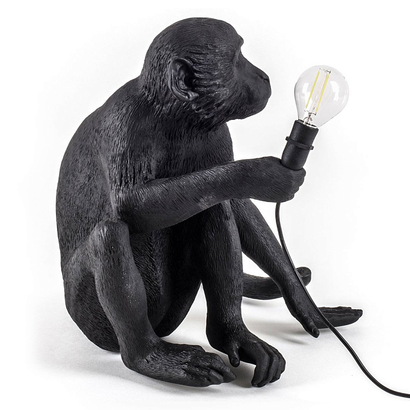 Настольная Лампа SELETTI MONKEY LAMP SITTING VERSION Черный Настольная Лампа SELETTI MONKEY LAMP SITTING VERSION Черный в Челябинске | Loft Concept