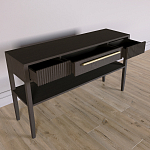 Дизайнерская Консоль с полкой и ящиком Primo Темный орех варинант исполнения - 6 | Loft Concept в Челябинске