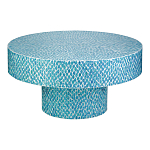 Стол Кофейный с инкрустацией Flower Blue варинант исполнения - 1 | Loft Concept в Челябинске