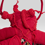 Настенный ковер разноцветный из одежды Heart варинант исполнения - 3 | Loft Concept в Челябинске