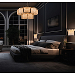 Люстра двухъярусная с текстурными овальными абажурами Splendor Palace Style варинант исполнения - 5 | Loft Concept в Челябинске