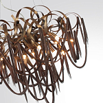 Люстра подвесная с объемной композицией из скрученных лент и металлических цепочек Atlantis Chain варинант исполнения - 3 | Loft Concept в Челябинске