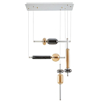 Люстра подвесная из металла и стекла Harmony of Strict Lines варинант исполнения - 1 | Loft Concept в Челябинске