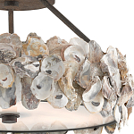 Потолочный светильник круглый с абажуром из устричных раковин Sea Ravens варинант исполнения - 1 | Loft Concept в Челябинске