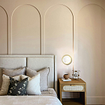 Светодиодное бра круглой формы с металлической рамой золотого цвета Marble Glow варинант исполнения - 2 | Loft Concept в Челябинске