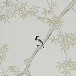 Обои ручная роспись Summer Night Blossom Colourway SC-122 on Bleached white dyed silk варинант исполнения - 1 | Loft Concept в Челябинске