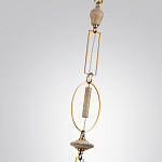 Подвесной светильник с прямоугольными и овальными элементами и акцентом из натурального камня Tectona  варинант исполнения - 6 | Loft Concept в Челябинске