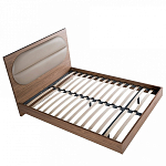 Кровать двуспальная с высоким изголовьем из дерева и подушек из экокожи Modern Look варинант исполнения - 4 | Loft Concept в Челябинске