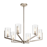 Люстра с 6-ю прозрачными цилиндрическими плафонами Kichler варинант исполнения - 10 | Loft Concept в Челябинске