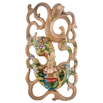 Маска деревянная резная расписная Tropical Paradise варинант исполнения - 4 | Loft Concept в Челябинске