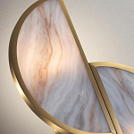 Бра с двумя полукруглыми плафонами из искусственного алебастра в бронзовой оправе Marbella варинант исполнения - 9 | Loft Concept в Челябинске