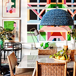 Люстра с плафоном в виде купола синяя Wooden Beads Chandelier Blue варинант исполнения - 2 | Loft Concept в Челябинске