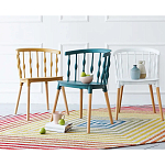 Пластиковый стул на ножках из массива бука Ferret Spiral Green варинант исполнения - 8 | Loft Concept в Челябинске