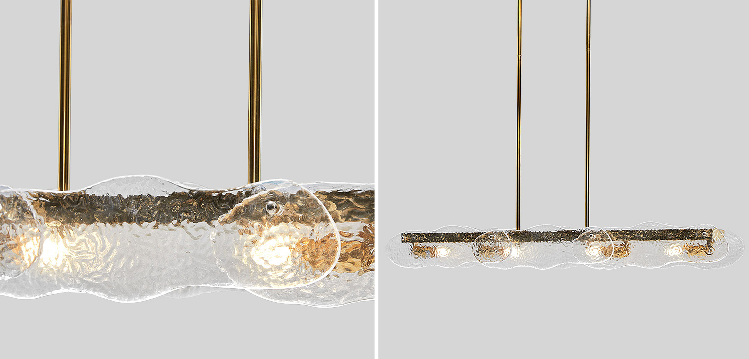 Люстра Linear Glass Clouds Chandelier Люстра Linear Glass Clouds Chandelier - Loft-Concept в Челябинске