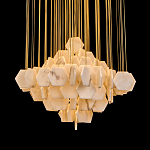 Люстра с фигурными подвесками из натурального камня Glowing Spheres варинант исполнения - 2 | Loft Concept в Челябинске