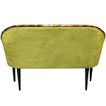 Диван двухместный из натурального бука с цветочным принтом Impressionism in Art варинант исполнения - 2 | Loft Concept в Челябинске