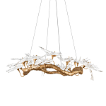 Люстра подвесная с прозрачными стеклянными птичками на ветвях Диаметр 100 см Serip Voa варинант исполнения - 1 | Loft Concept в Челябинске