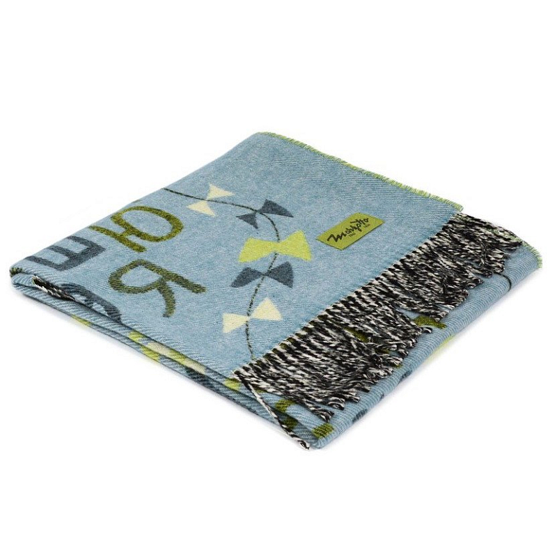 Плед ALP 1 Marzotto Серо-голубой в Челябинске | Loft Concept 