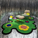 Дизайнерский ковер с цветами Poltronova Tappeto Prato Rug варинант исполнения - 3 | Loft Concept в Челябинске