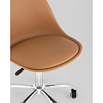 Офисный стул на металлическом основании EGGERY Brown пластик варинант исполнения - 2 | Loft Concept в Челябинске