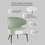 Современное мягкое кресло на металлических ножках Rakush Pistachio варинант исполнения - 9 | Loft Concept в Челябинске