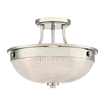 Потолочный светильник со стеклянным плафоном в виде купола Quoizel варинант исполнения - 1 | Loft Concept в Челябинске